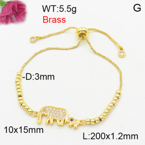 Fashion Brass Bracelet  F3B404657bbml-L024