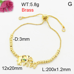 Fashion Brass Bracelet  F3B404658bbml-L024