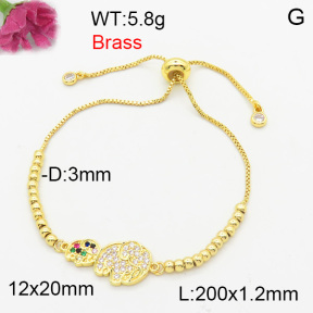 Fashion Brass Bracelet  F3B404659bbml-L024