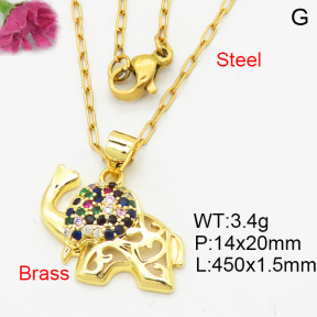 Fashion Brass Necklace  F3N404094avja-L024