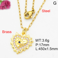 Fashion Brass Necklace  F3N404097avja-L024