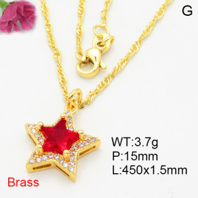 Fashion Brass Necklace  F3N404103aajo-L024