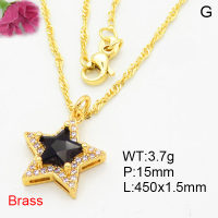 Fashion Brass Necklace  F3N404104aajo-L024