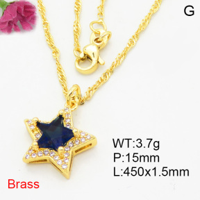 Fashion Brass Necklace  F3N404105aajo-L024