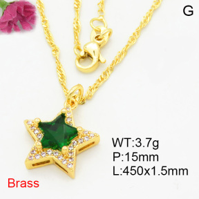 Fashion Brass Necklace  F3N404106aajo-L024