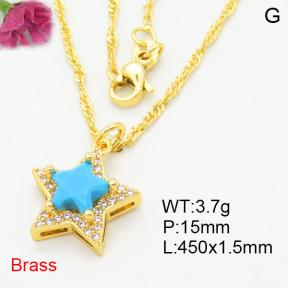 Fashion Brass Necklace  F3N404107aajo-L024