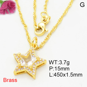 Fashion Brass Necklace  F3N404108aajo-L024