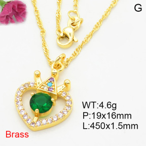Fashion Brass Necklace  F3N404112aajo-L024