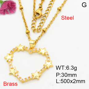 Fashion Brass Necklace  F3N404123aajl-L024