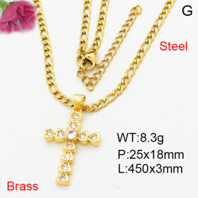 Fashion Brass Necklace  F3N404135aajl-L024