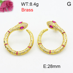 Fashion Brass Earrings  F3E402446aivb-J40