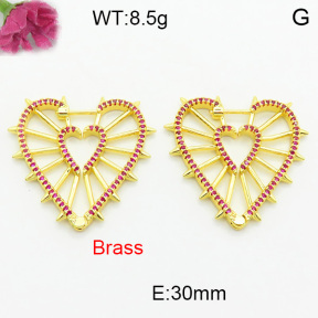 Fashion Brass Earrings  F3E402448aivb-J40