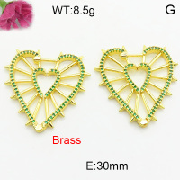 Fashion Brass Earrings  F3E402450aivb-J40