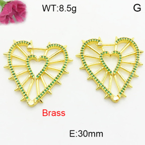 Fashion Brass Earrings  F3E402450aivb-J40