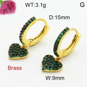 Fashion Brass Earrings  F3E402456vhov-J40