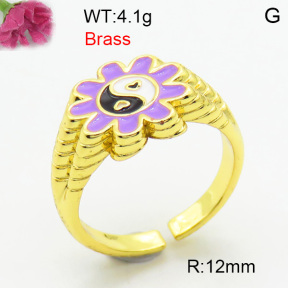 Fashion Brass Ring  F3R300125bhia-J40