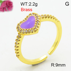Fashion Brass Ring  F3R400750bhia-J40