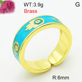 Fashion Brass Ring  F3R400776bhia-J40