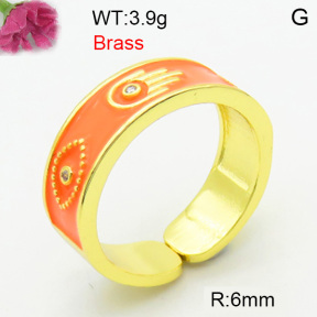 Fashion Brass Ring  F3R400777bhia-J40
