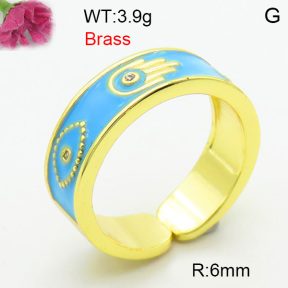 Fashion Brass Ring  F3R400779bhia-J40