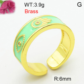 Fashion Brass Ring  F3R400780bhia-J40