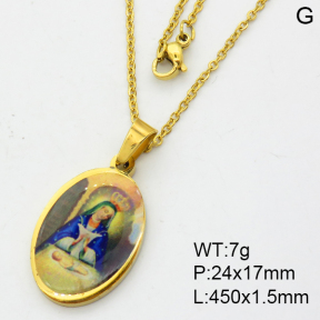 SS Necklace  3N3000929aajl-355