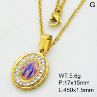 SS Necklace  3N4002033aajl-355
