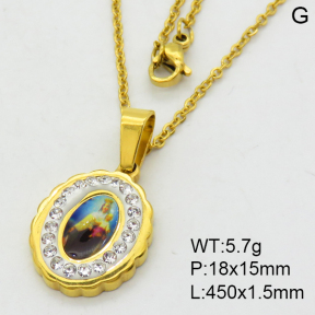 SS Necklace  3N4002034aajl-355