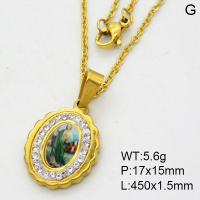 SS Necklace  3N4002035aajl-355