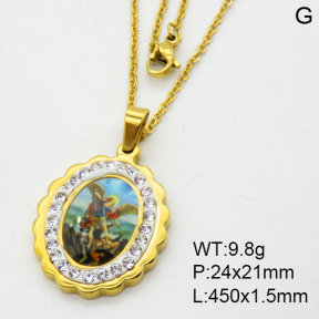 SS Necklace  3N4002036aakl-355