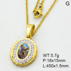 SS Necklace  3N4002037aajl-355