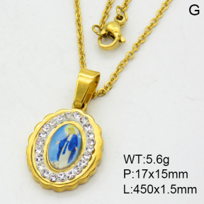SS Necklace  3N4002039aajl-355