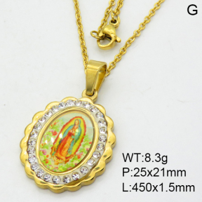 SS Necklace  3N4002045aakl-355