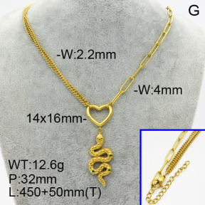 SS Necklace  3N2002410bhbl-908