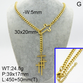 SS Necklace  3N2002450bhjl-908