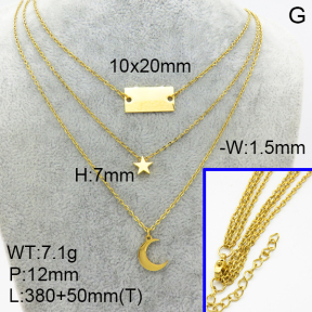 SS Necklace  3N2002490bhbl-908