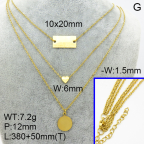 SS Necklace  3N2002492bhbl-908