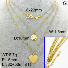 SS Necklace  3N2002496bhbl-908