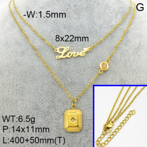 SS Necklace  3N4002084bhil-908