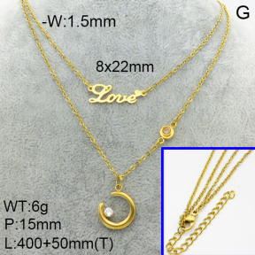 SS Necklace  3N4002086ahjb-908