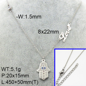 SS Necklace  3N4002107bhbl-908