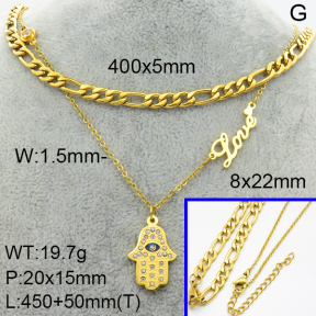 SS Necklace  3N4002108vhnv-908