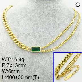 SS Necklace  3N4002054bhil-669