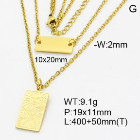 SS Necklace  3N2002533bhia-908