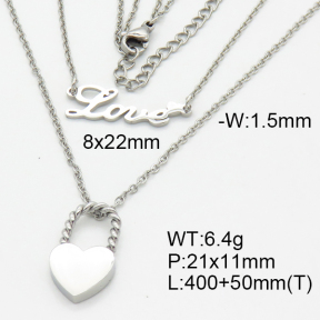 SS Necklace  3N2002551bhbl-908