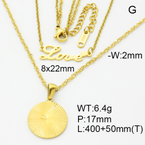 SS Necklace  3N2002563bhia-908