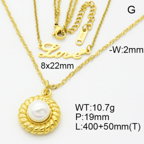 SS Necklace  3N3000951bhil-908