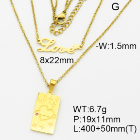 SS Necklace  3N4002116bhia-908