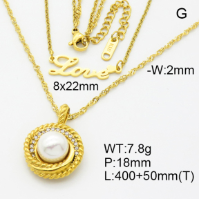 SS Necklace  3N4002142ahlv-908