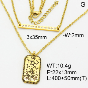 SS Necklace  3N4002150bhil-908